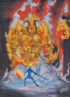 feu enfer graffiti bande dessine