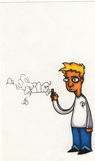 fumeur cigarette cancer bande dessinee graffiti