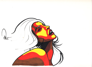 femme extase bande dessinee graffiti artiste