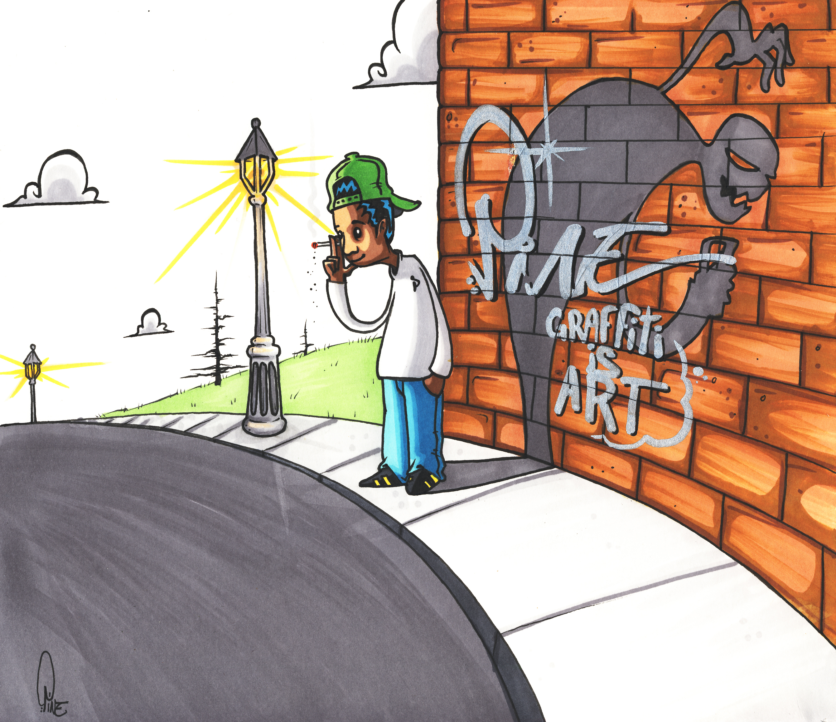 graffituer graffiti route bande dessinee artiste hip hop