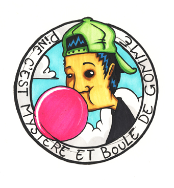 gomme baloune ado graffiti bande dessinee
