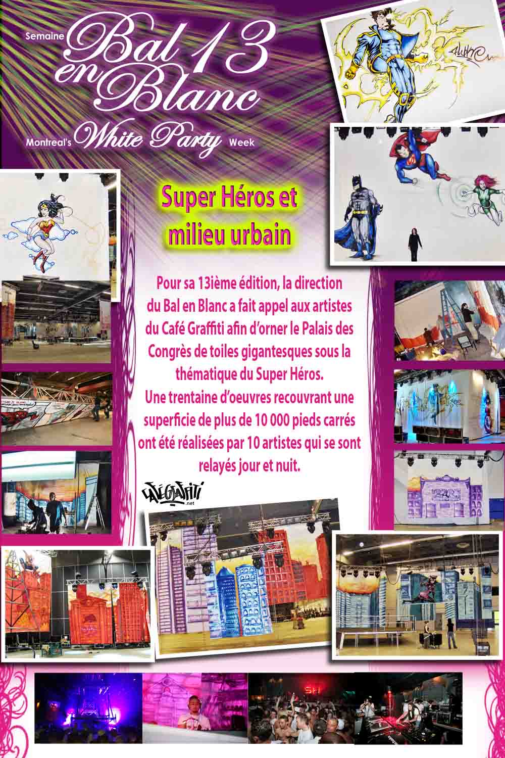 Affiche Fresque murale Bal en Blanc