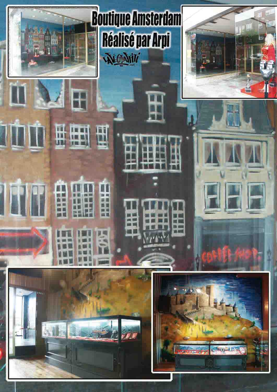 Affiche graffitis Boutique Amsterdam Coffee Shop