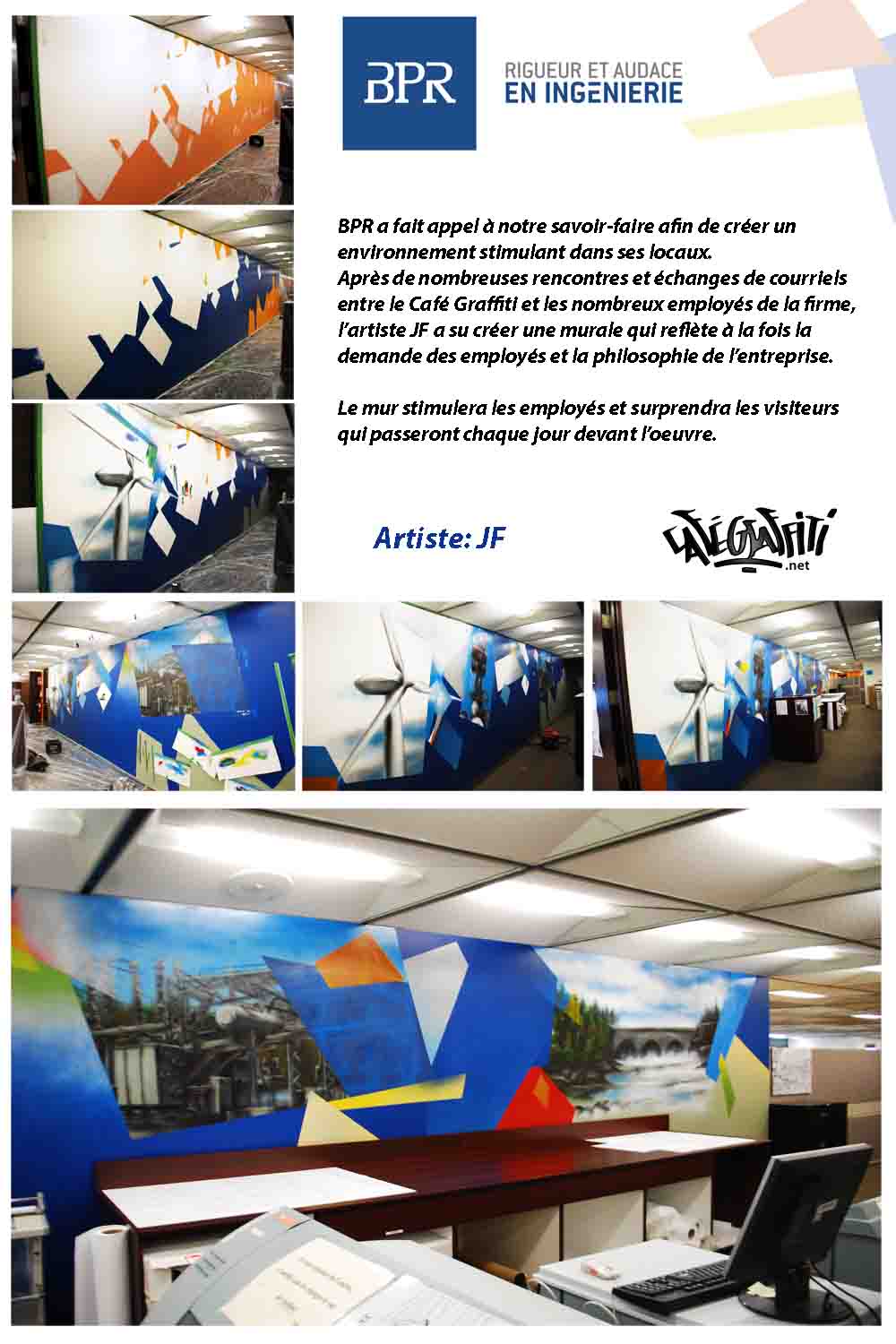 Affiche Graffitis, firme d'ingénierie BPR
