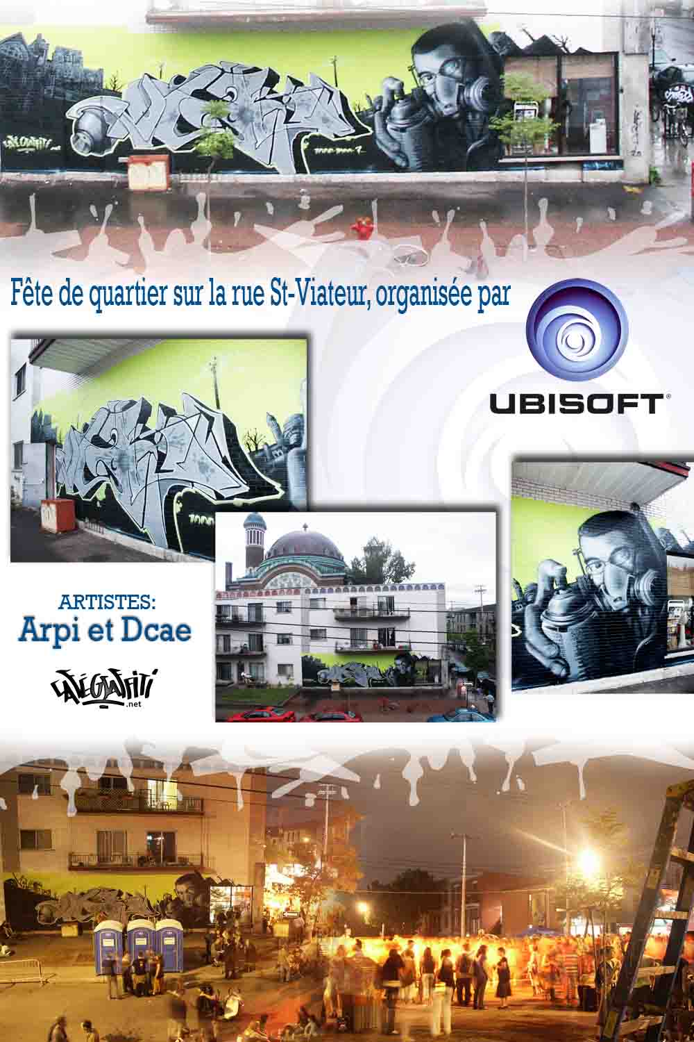 Affiche Murale, fête de quartier Ubisoft