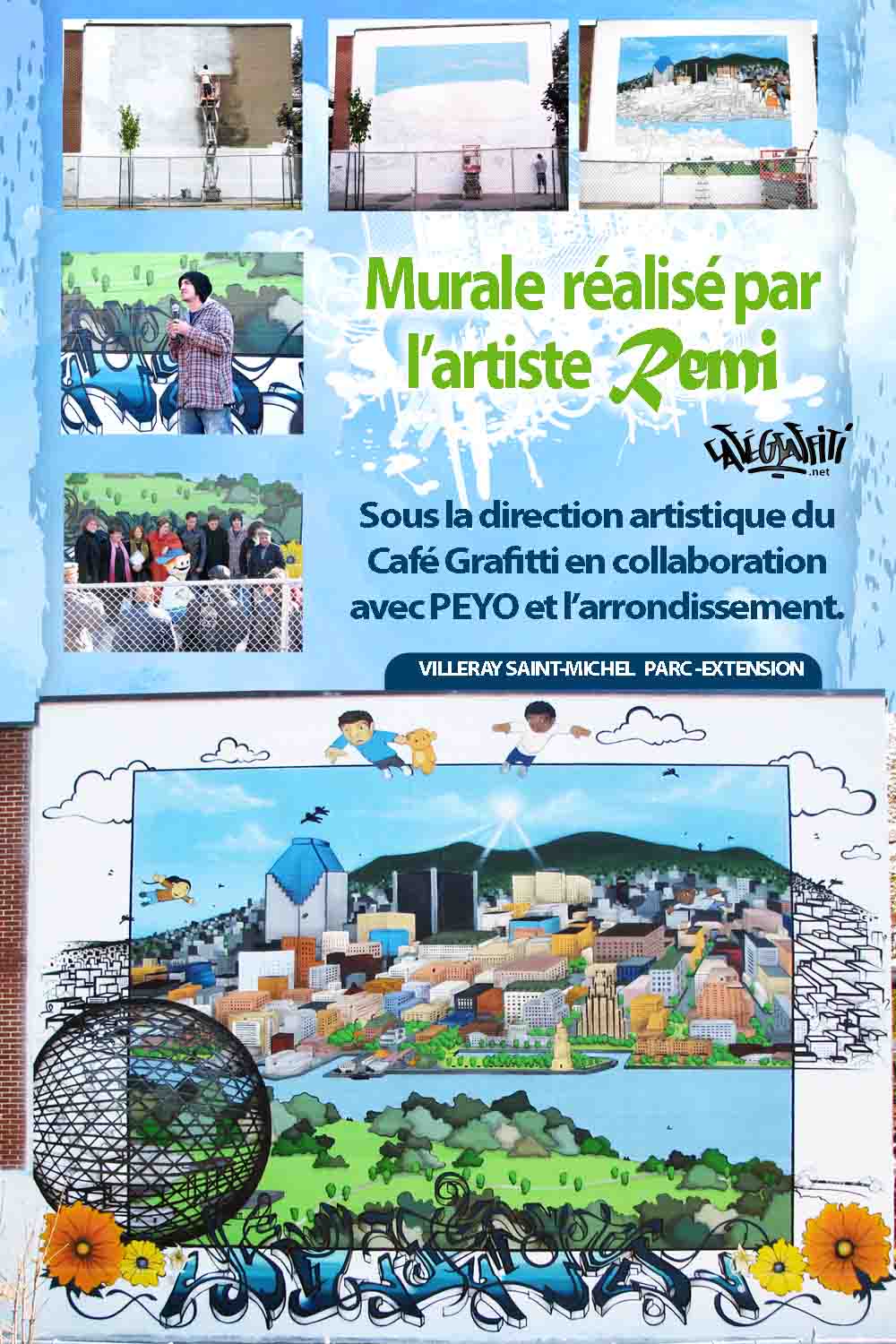 Affiche Murale Villeray Saint-Michel Parc-Extension (PEYO)