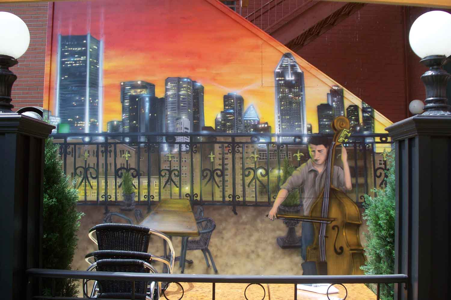 peinture murale restaurant Bâton-rouge Café-Graffiti