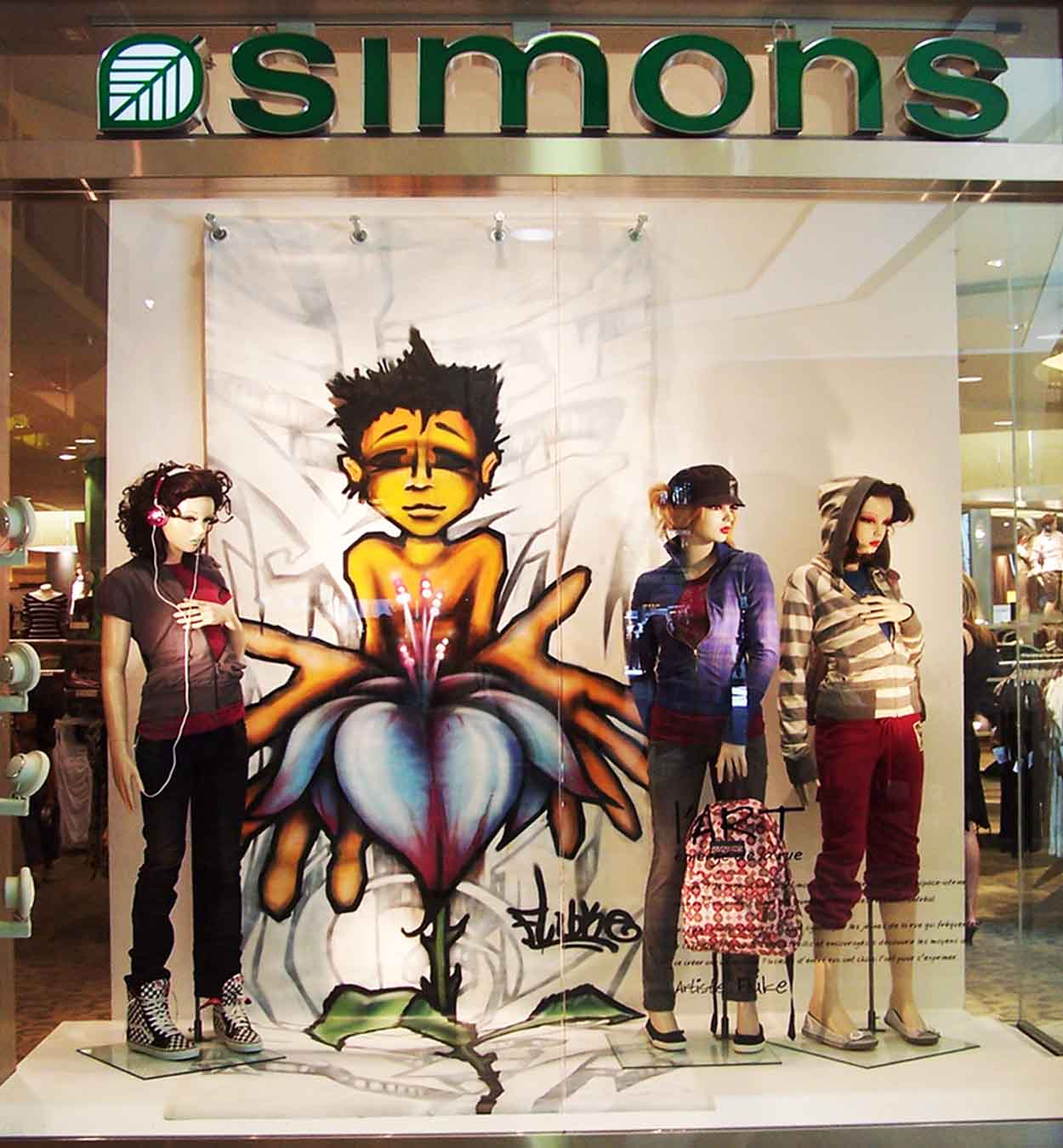 Graffiti mural maison Simons